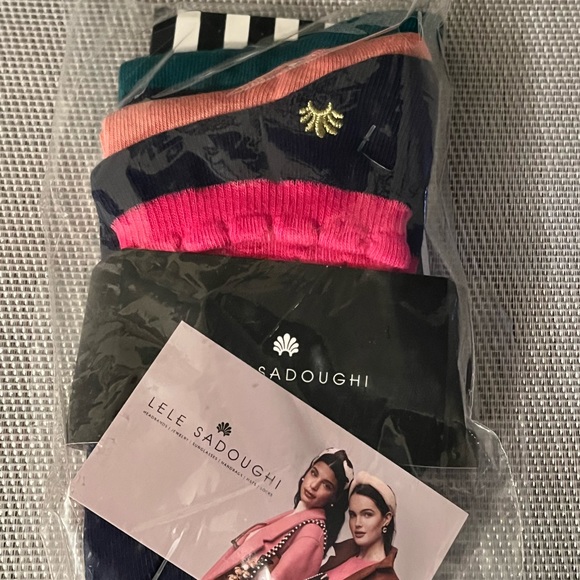 LELE SADOUGHI NWT AUTHENTIC MIDNIGHT FOREST SET OF 3 COUNTRY CLUB ANKLE SOCKS - Picture 3 of 5